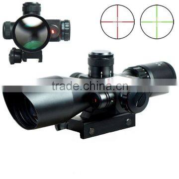 2.5-10x40 Tactical Rifle Scope Red Laser Dual illuminated Mil-dot w/ Rail Mount