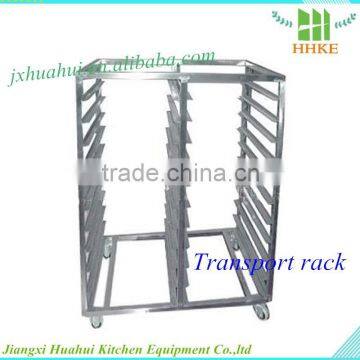 HHKE stainless steel tray rack/trolley cart/transportation cart