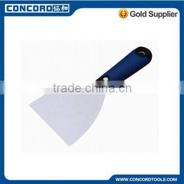 Scraper with soft grip, carbon steel mirror polishede blade drywall tool