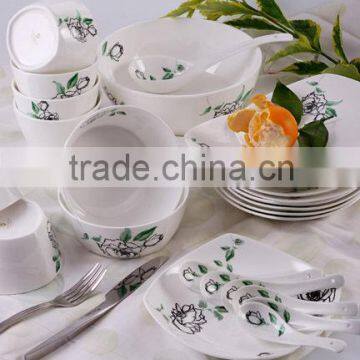 fine bone china porcelain dinnerware set with dedal --rose