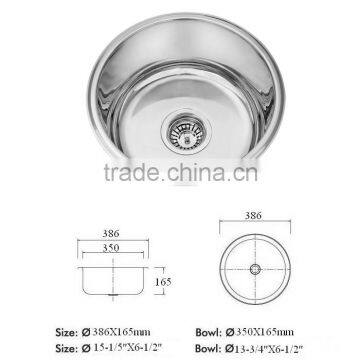 stainless steel topmount round kitchen sink