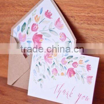 Print floral paper pocket envelopes and cards