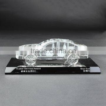 elegant engraving 3d laser crystal car model /Hot Sale Crystal Glass Model Gifts Figurines                        
                                                Quality Choice