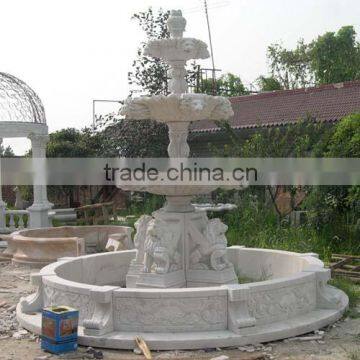 Stone lion head fountain hand carved marble stone sculpture from Vietnam