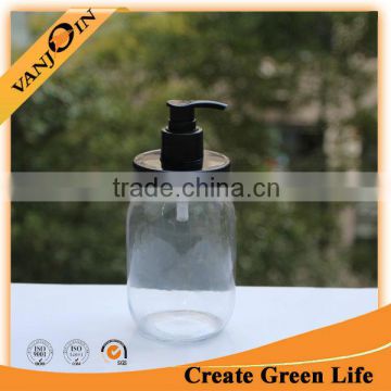 Clear Glass Soap Jar With Pump Sprayer