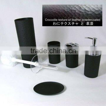 Crocodile Leather Powdercoating Bathroom Sets / Accessories