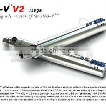 2013 heath e cigarette ego-v mega passthrough battery,3.0-6.0V,1200 mah battery