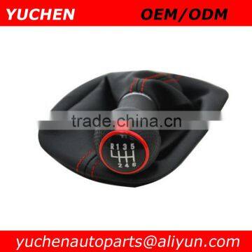 YUCHEN Car Shift Gear Knob For VW Mk4 Bora Add Leather Boot For VW Passat B5 B5.5 1998-2004 B5 FL (00-05)