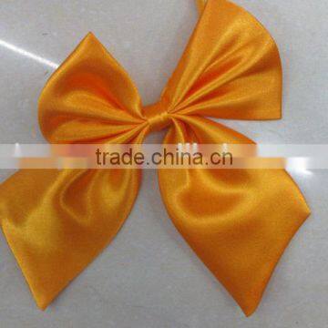 Colored bowknot yellow boy pre tied silk clip on bow neck tie China