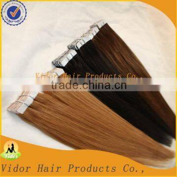 light color double drawn gray tape hair remy blonde ombre remy tape Weft hair extension