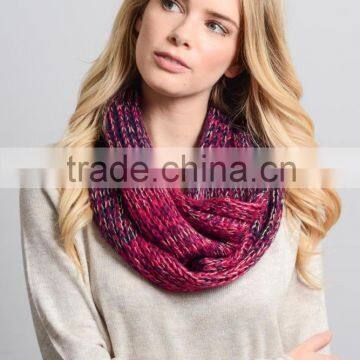 Factory Direct Supply Gold Lurex Marled Girls' Knit Infinity Scarf