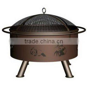 metal round fire pit