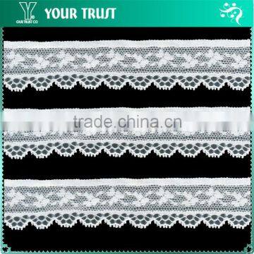 Width 3.3 Centimeter White Soft Stretch Trimming Spandex Elastic Lace photo-4