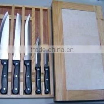 Knife Set With Wooden Box