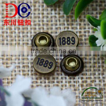 Metal Button Antique Brass Jeans Rivet With Custom Logo,Apparel Jeans Rivet Buttons for Jeans photo-4
