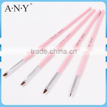 ANY 4Pcs/Set Paint Nail Art Brush Set Supplies Pure Color