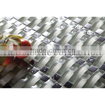 Fico new! GF5024D-1,waterjet glass mosaic tiles