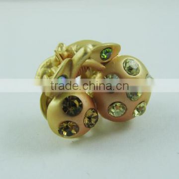 New Hair Claw Alloy Rhinestone Enamel Fruit Cherry