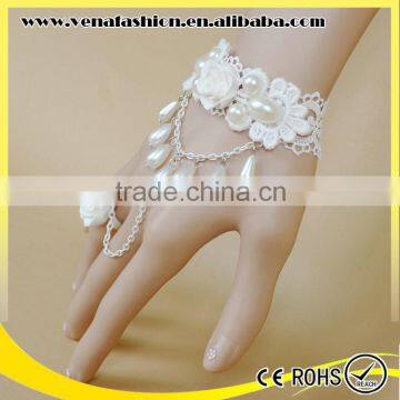 Gothic White Handmade Bridal Bracelet, Holy Bracelets photo-3