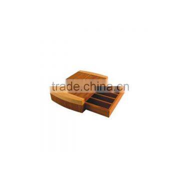 Space Saving bamboo cheese cutting block with drawer wholesale