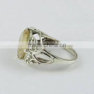 Big Dreams !! Golden Rutile 925 Sterling Silver Ring, Gemstone Silver Jewellery, Fine Silver Jewellery photo-4