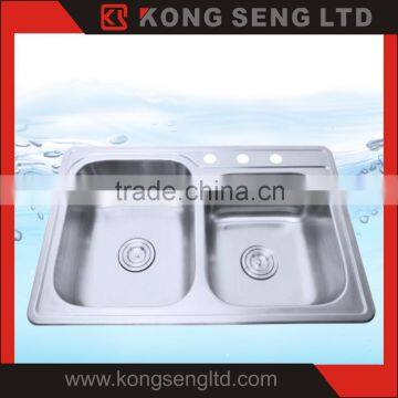 Kitchen sink High quality Stainless steel sink 304 Deep draw Topmount sink -KS-TM-D61-2