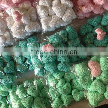 Unique Baby Gift Toys Handmade Cotton Crochet Heart photo-2