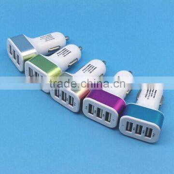 2016 new model 5V 3A output 3 usb car charger