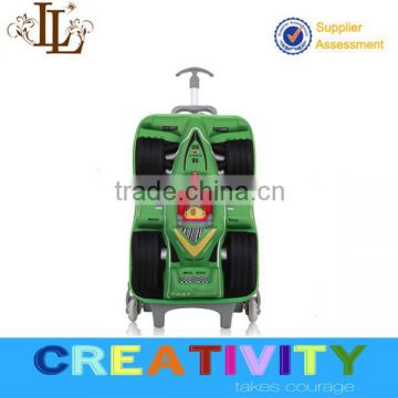 2015 cartoons vivid formula car EVA kids trolley luggage/school bag/travel bag