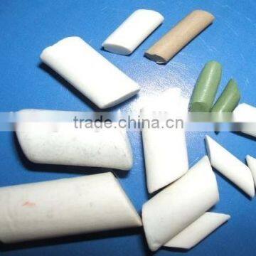 Ceramic polishing media , chips angle cut cylinder shape