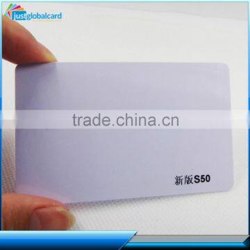 13.56MHZ s50 smart pvc rfid blank white card