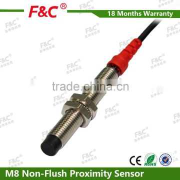 F&C M8 SN 2mm Non-shield 5v dc inductive proximity Sensor with CE