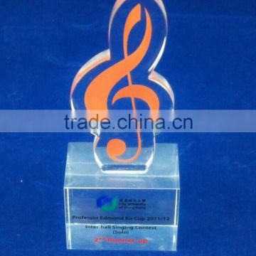 Crystal trophy for academy music competition