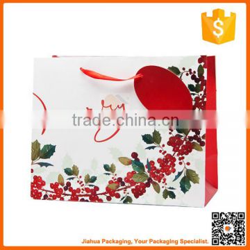 custom printed logo christmas paper shopping bags with best price