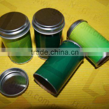 hot sale green tea packing tube with metal lid