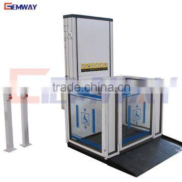 Hydraulic residential vertical platform lift for handicapped people