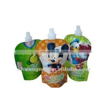 stand up plastic bag for children beverage