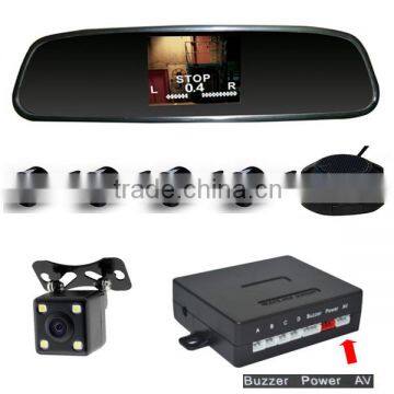 Factory 3.5inch mirror car reverse parking sensor system with LED camera