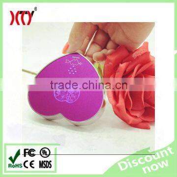 3500mAh Heart shape Mini Portable Power bank for love gifts
