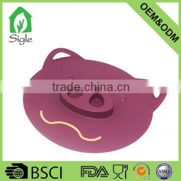 Ultra Durable Heat-resisting Peppa Pig Silicone Coffee Tea Cup Cover Lids