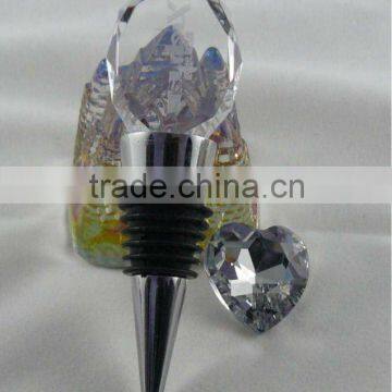 New Arrival crystal glass wine bottle stopper for bar accessories(R-1205