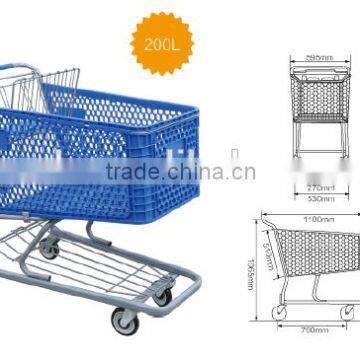 RH-SMP200 200L supermarket plastic trolley