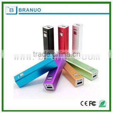 popular portable power bank 2600mah for smart mobile with free printing logo