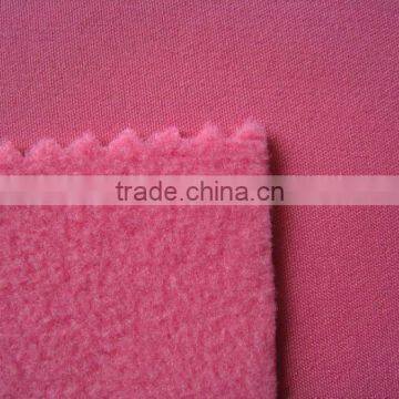 four way spandex pongee TPU with polar fleece fabric