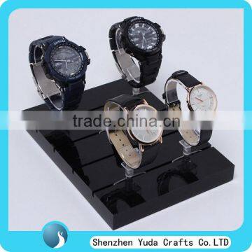 Black Watch Display Tray With Slots, Manafacture MDF Watch Stand With C Ring Holders photo-4