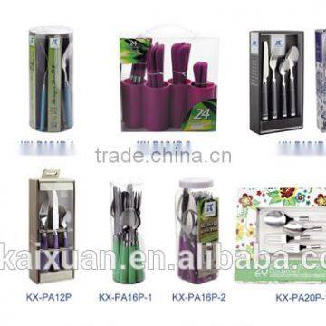 Hot Sale Cheap Stainless Steel Plastic Handle Cutlery Set photo-4