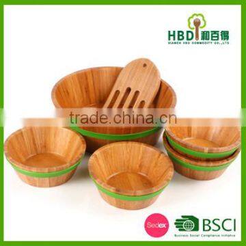 High Quality Bamboo Bowl,bamboo Salad Bowl With Server photo-3