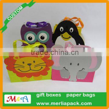 CMYK Printing Gift Wrap Bags Industrial Use Shopping Cartoon Elephant Bags