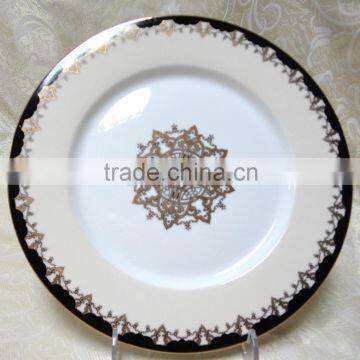 Bone china dinner plate of center flower decal for 12 persons