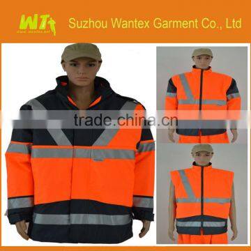 high visibility jacket parka working waterproof jacket winter jacket uniform